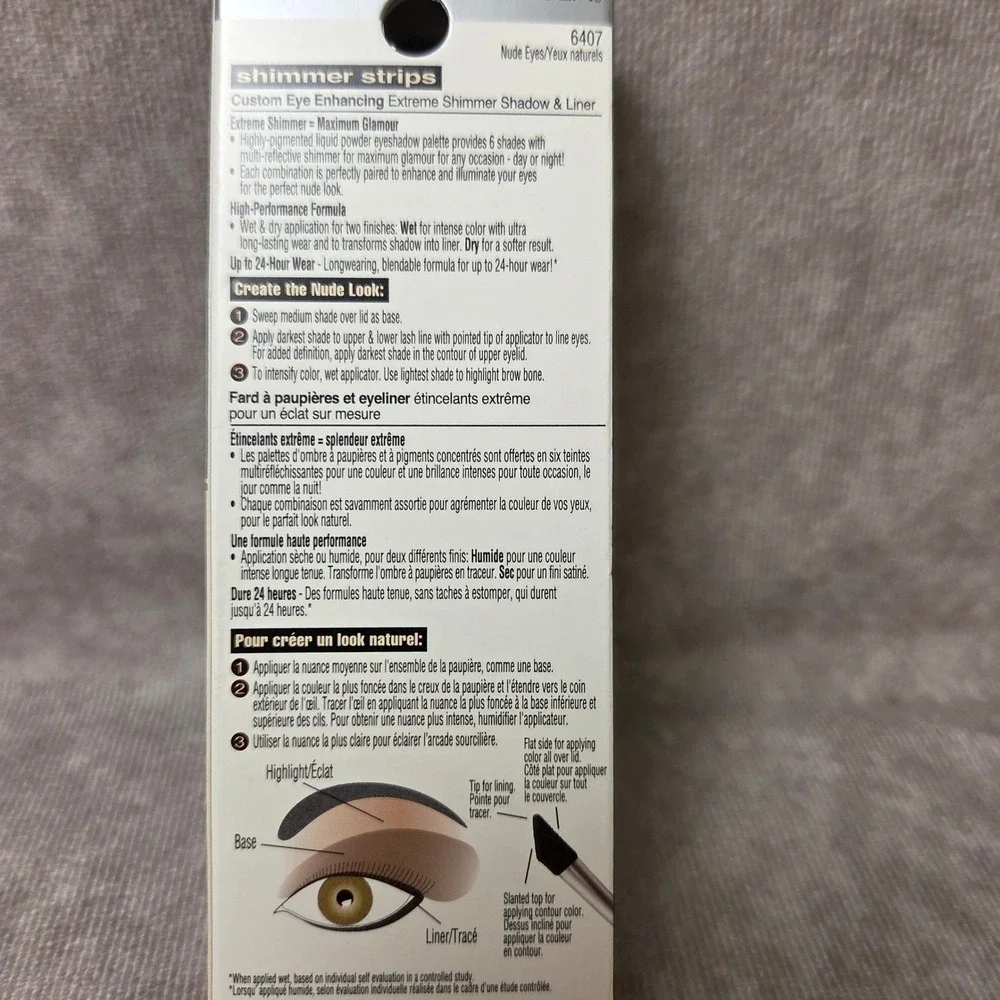 Physicians Formula Shimmer Strips Nude Eyes 6407 Extreme Shimmer Shadow & Liner